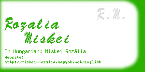 rozalia miskei business card